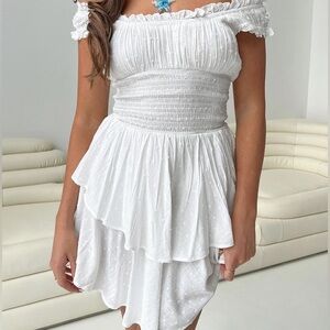 Princess Polly White Ruffle Romper